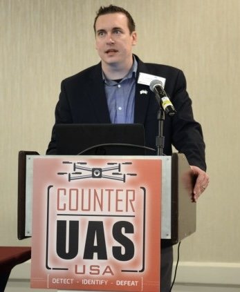 Luke Shabro speaking at Counter UAS USA